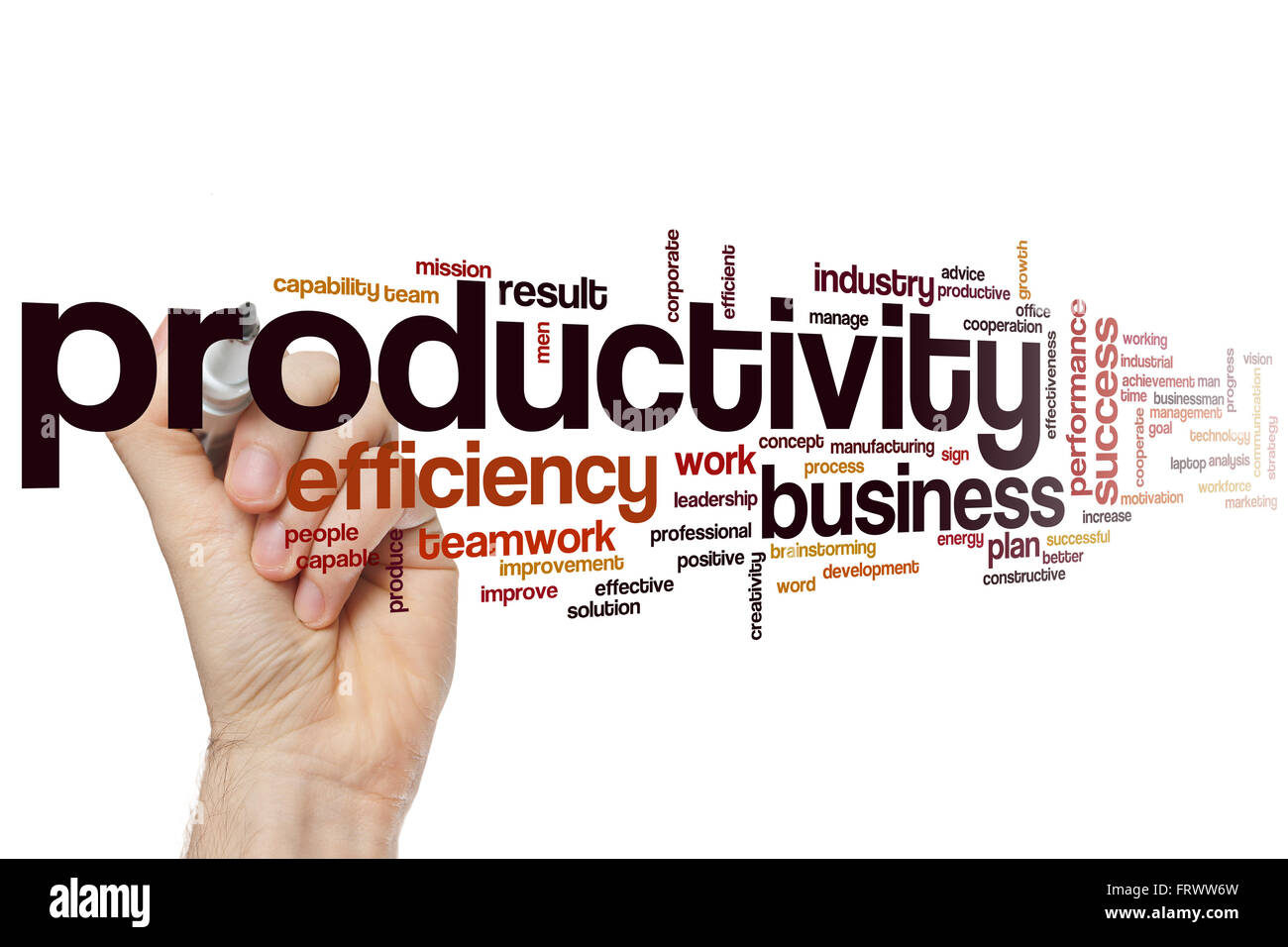 Productivity word cloud Stock Photo