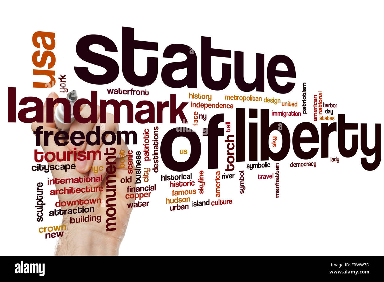 Statue of Liberty word cloud Stock Photo Alamy