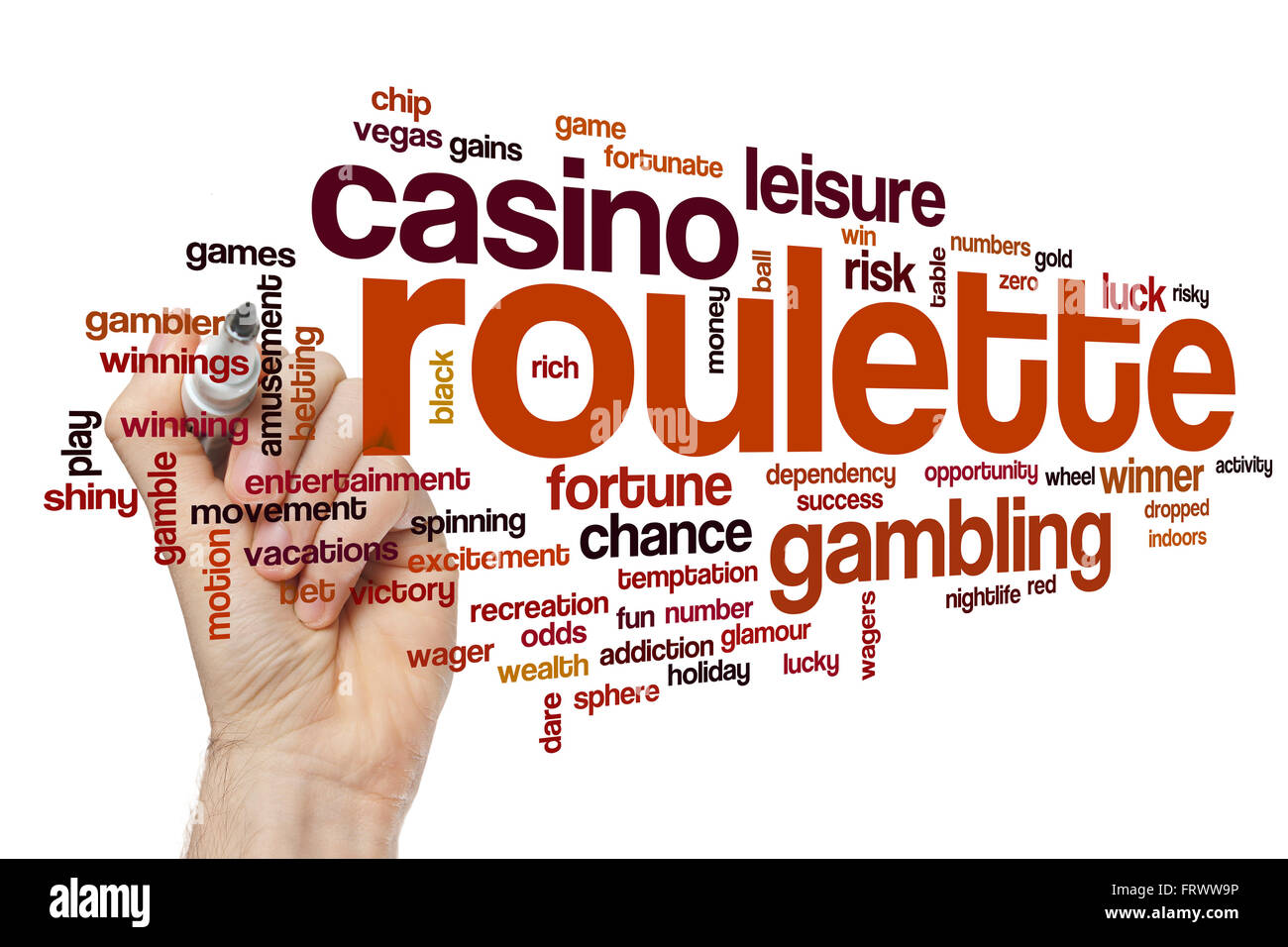 Roulette word cloud Stock Photo Alamy