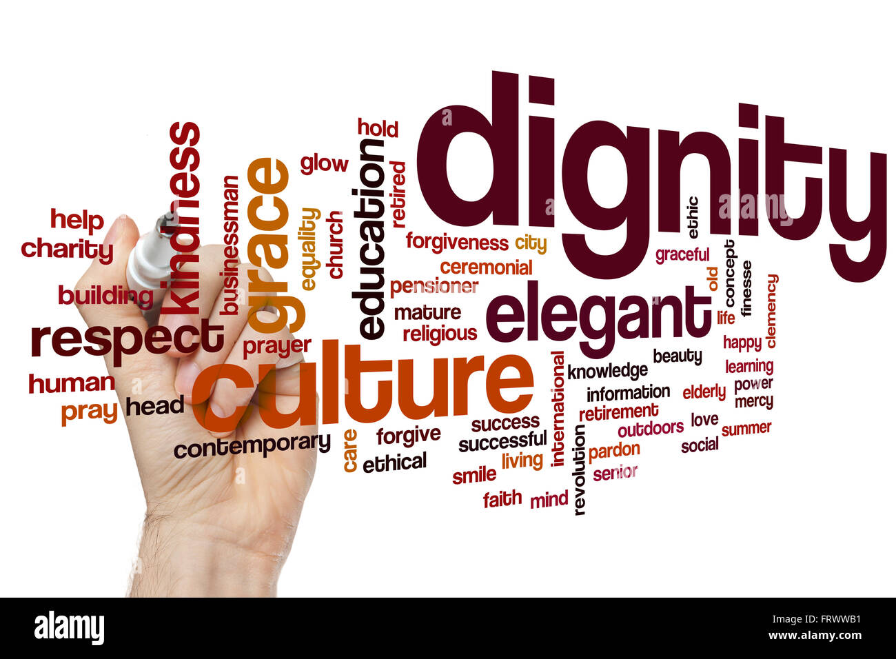 Dignity word cloud Stock Photo