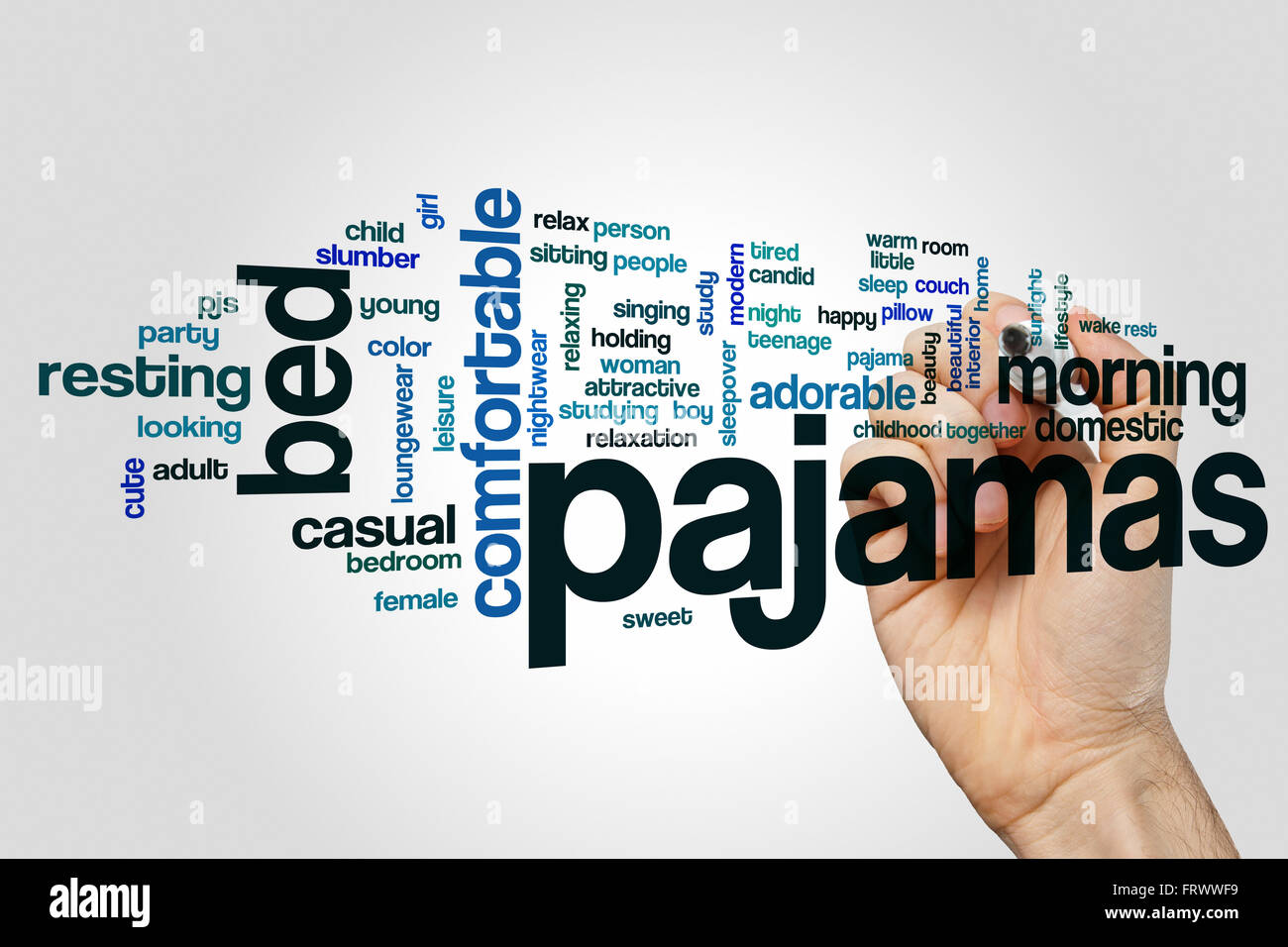 Pajamas word cloud Stock Photo Alamy