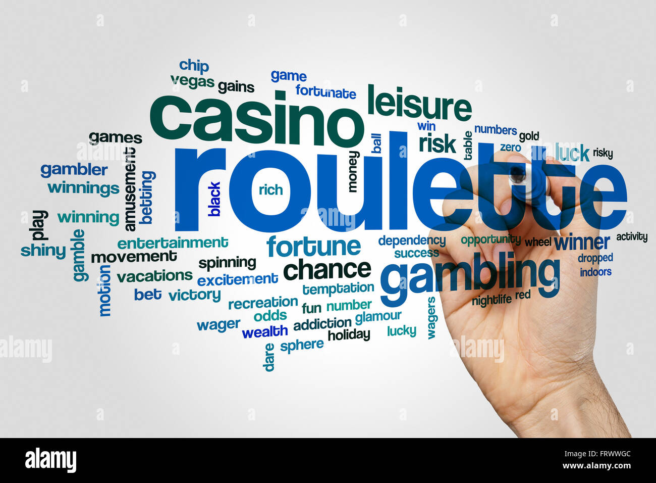 Roulette word cloud Stock Photo Alamy