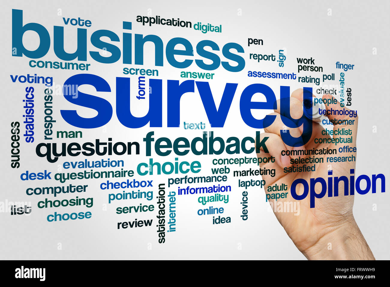 Rating vote. Word cloud Business. Work Report. Selection research,. Survey for Business.
