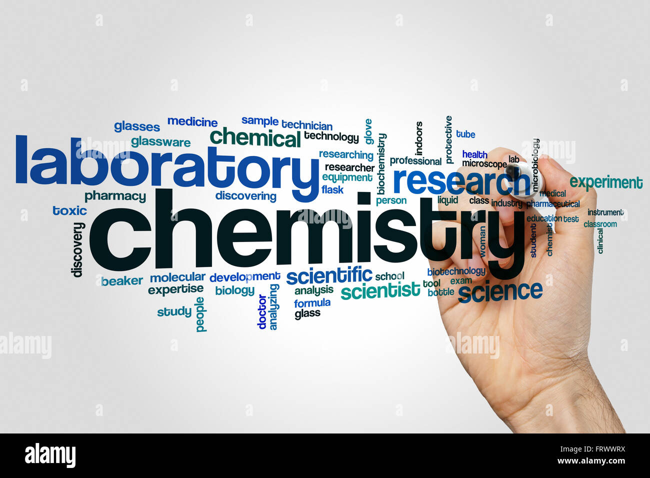 Chemistry word cloud Stock Photo Alamy