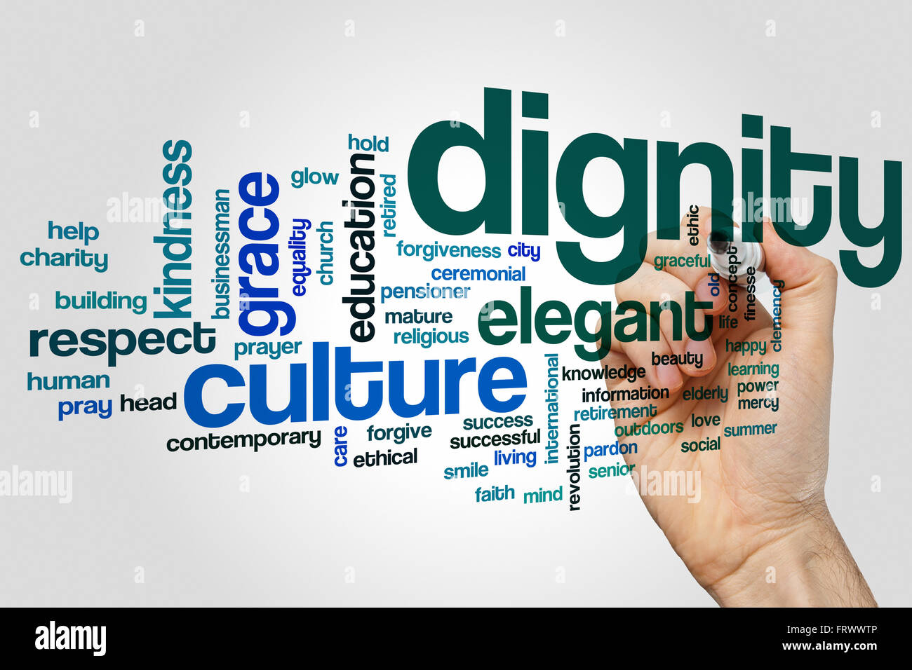 Dignity word cloud Stock Photo