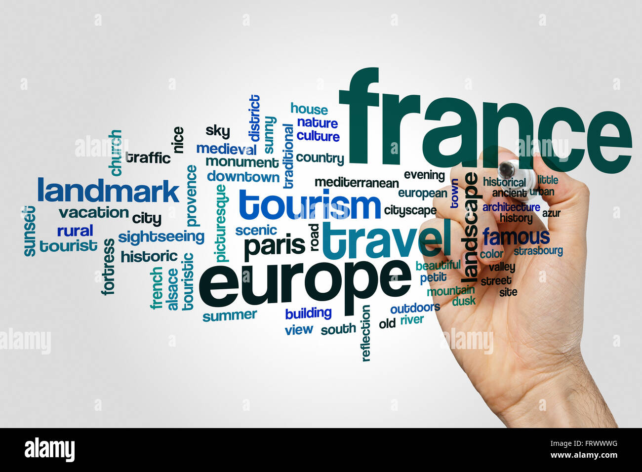 France word cloud Stock Photo Alamy