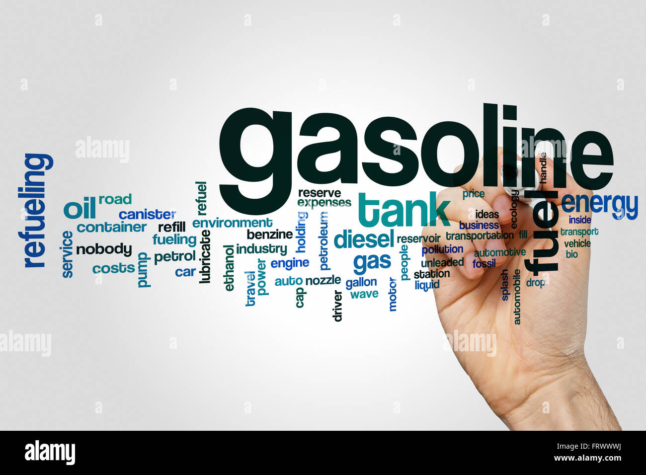 Gasoline word cloud Stock Photo Alamy