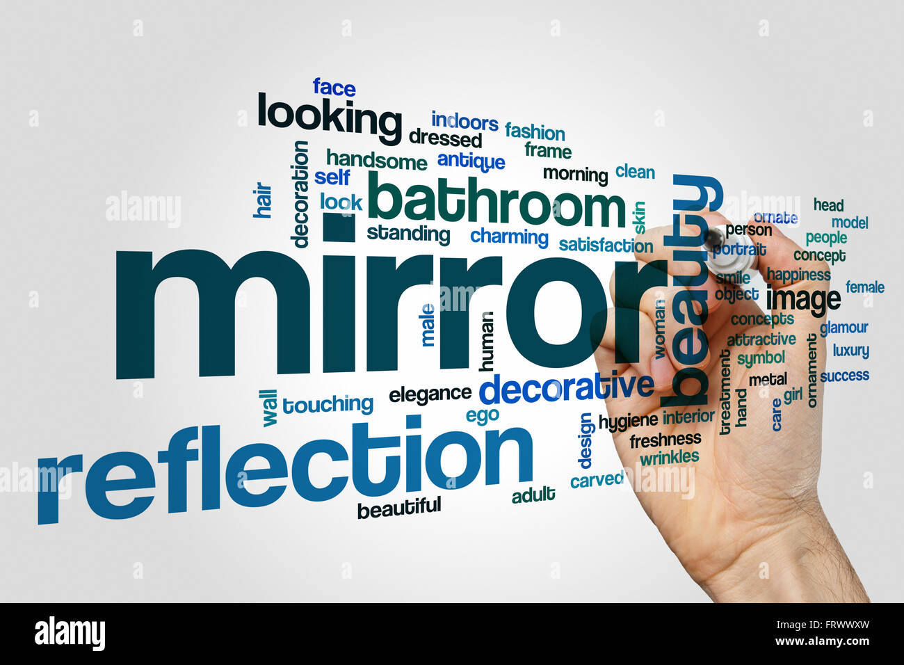 Mirror word cloud Stock Photo Alamy