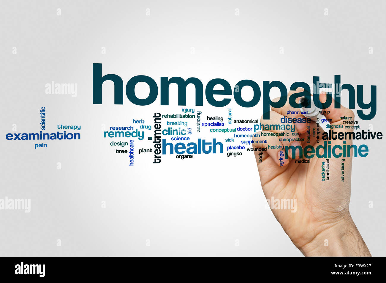 Homeopathy word cloud concept Stock Photo