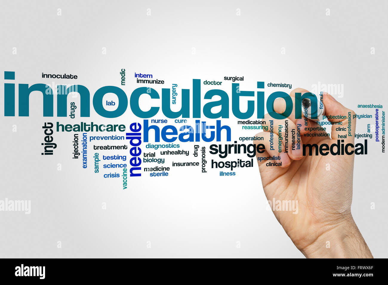 Innoculation concept word cloud background Stock Photo