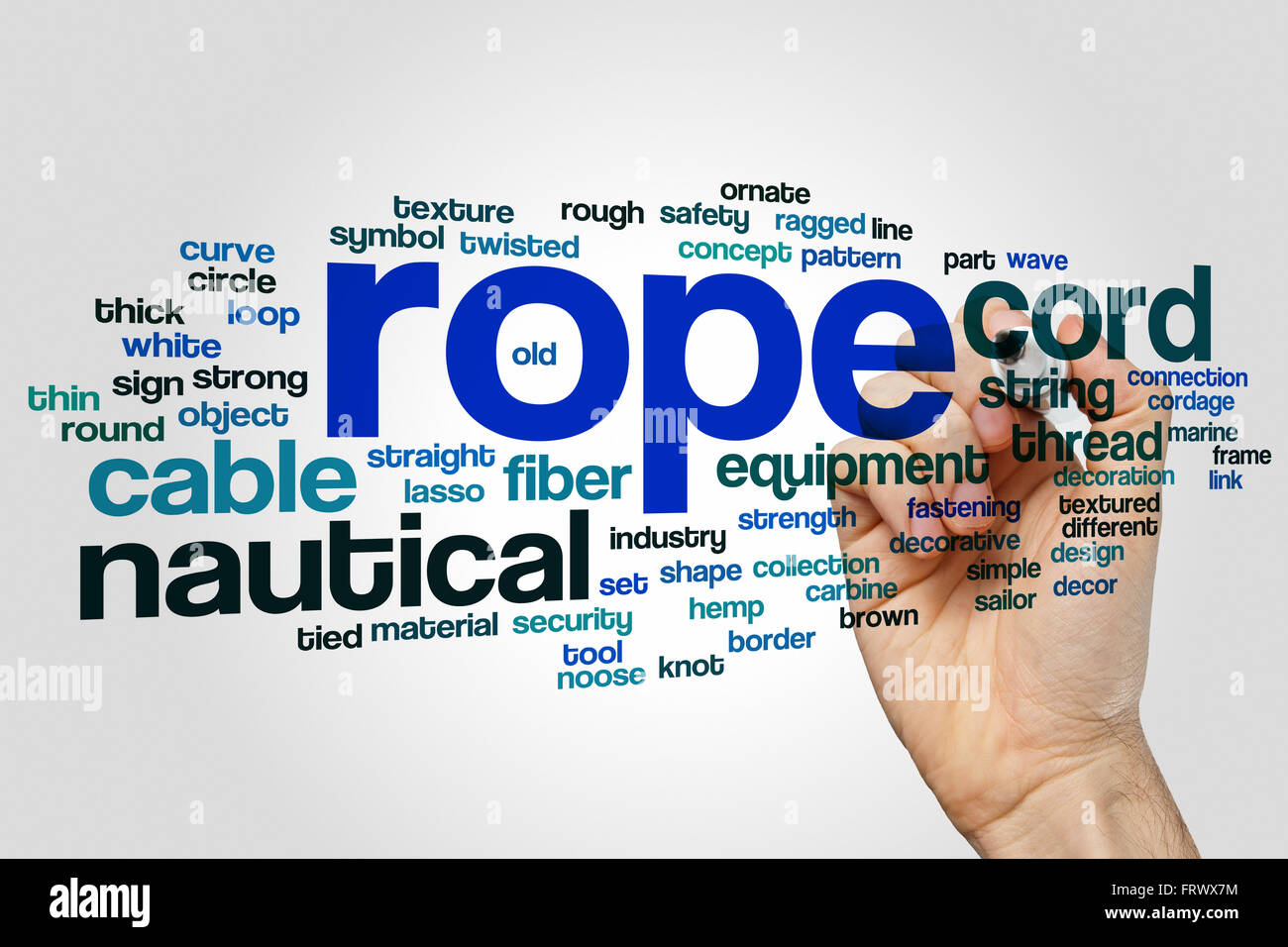 Rope word cloud concept Stock Photo Alamy