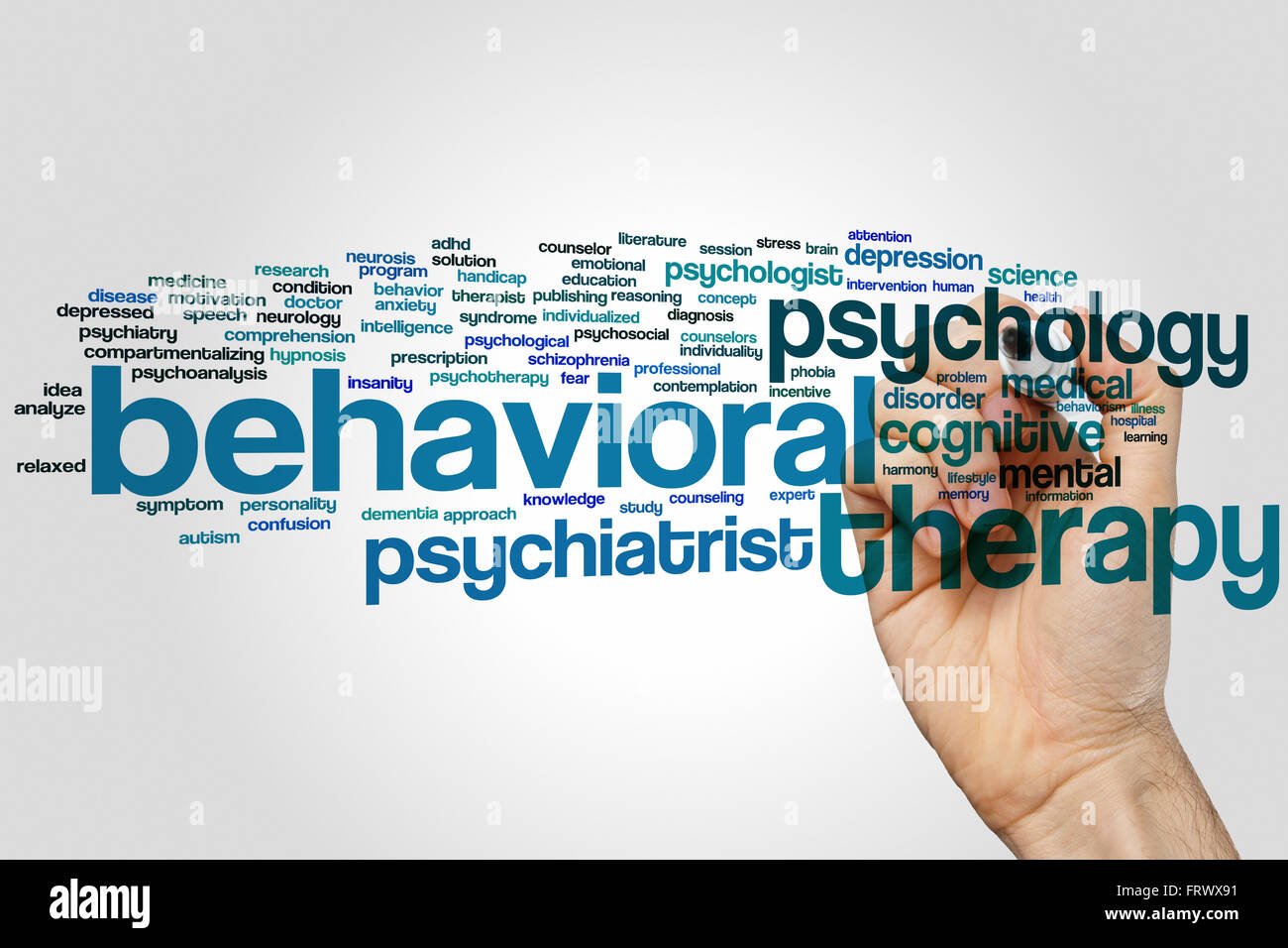 Behavioral therapy concept word cloud background Stock Photo