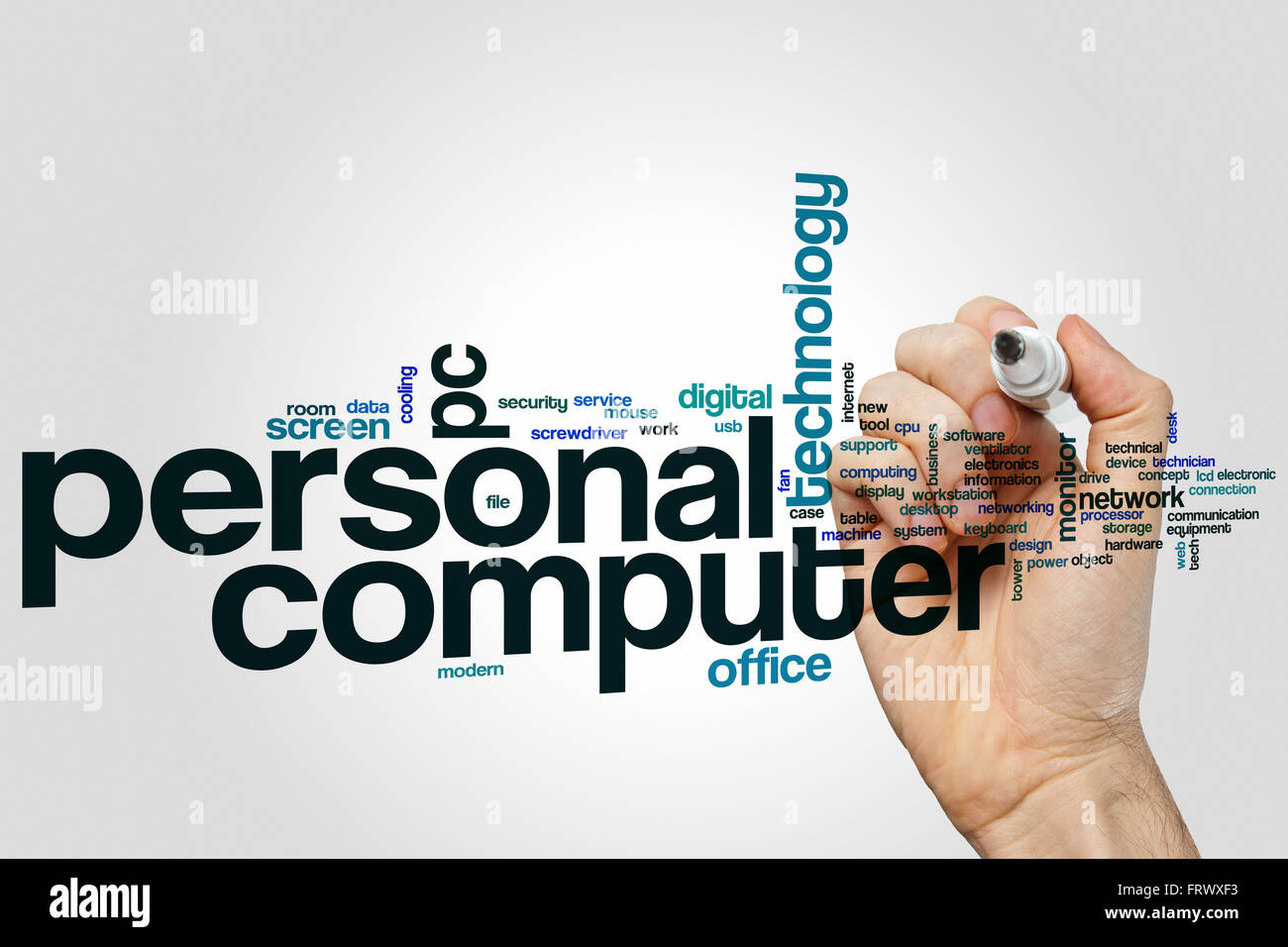 Personal computer concept word cloud background Stock Photo
