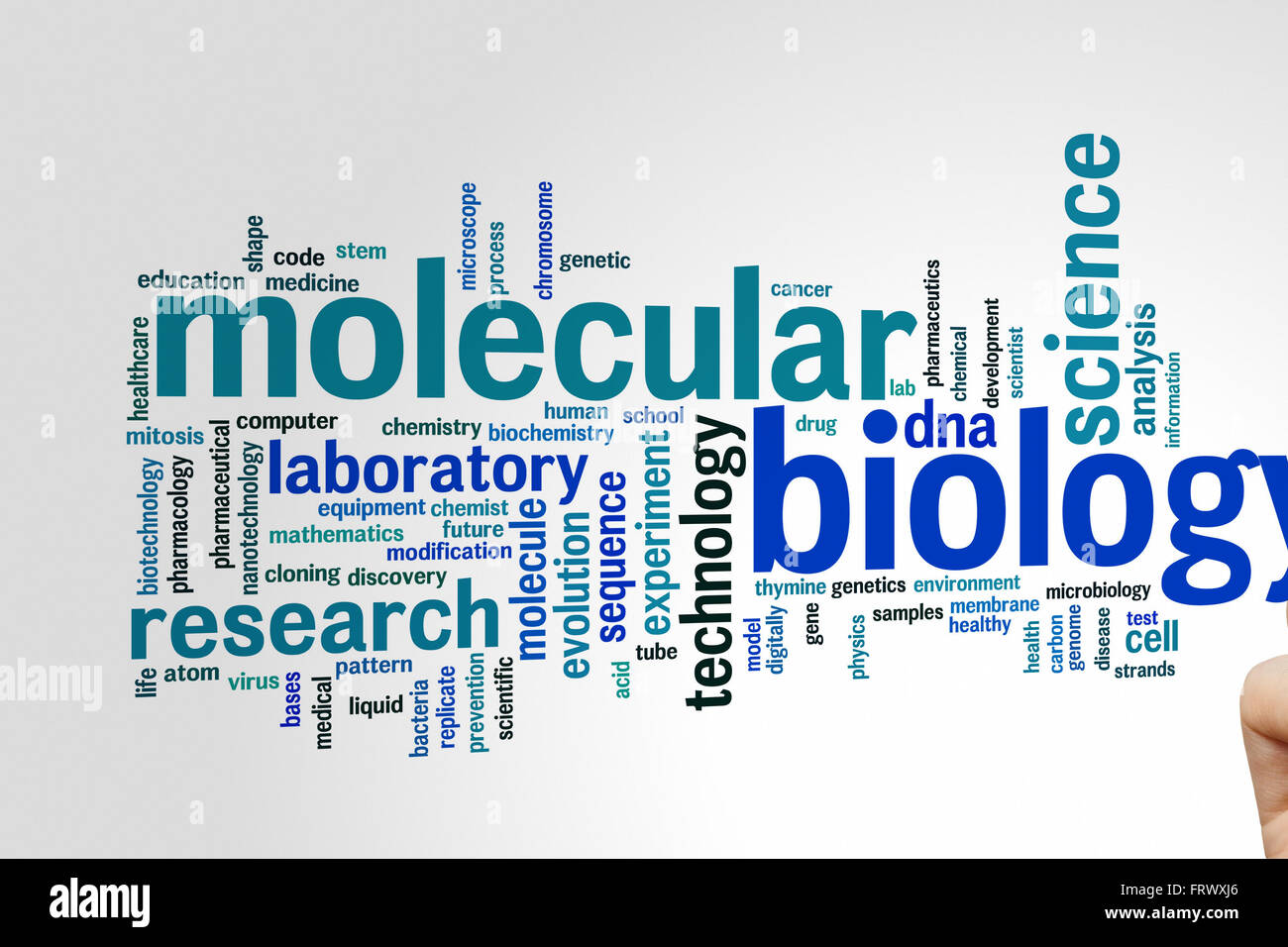 Molecular biology concept word cloud background Stock Photo