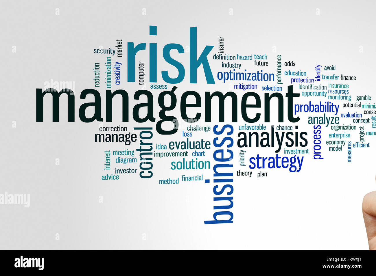 Risk management concept word cloud background Stock Photo - Alamy