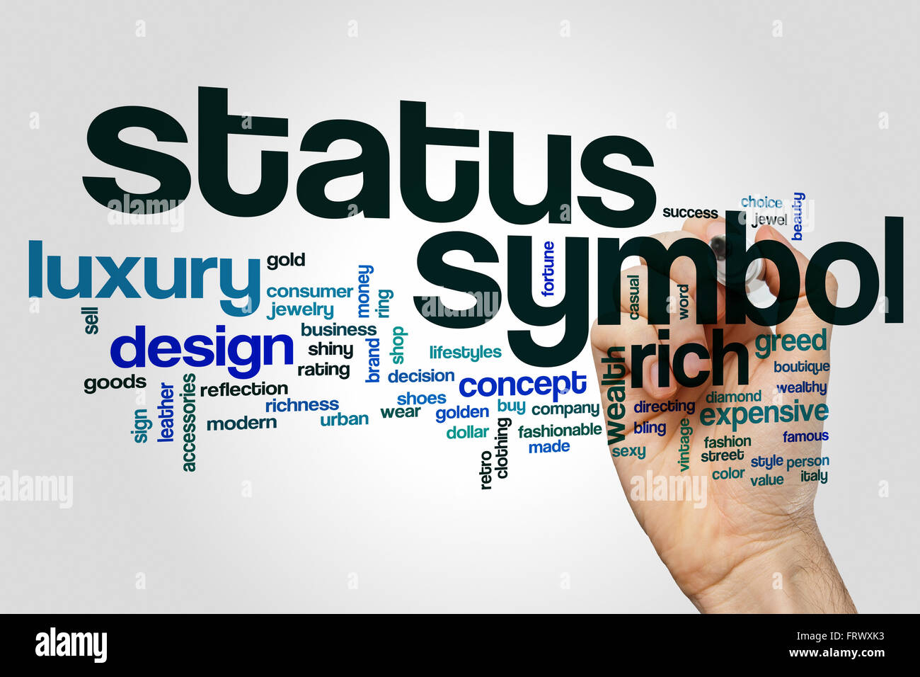 Status Symbol Word Cloud Stock Photo Alamy