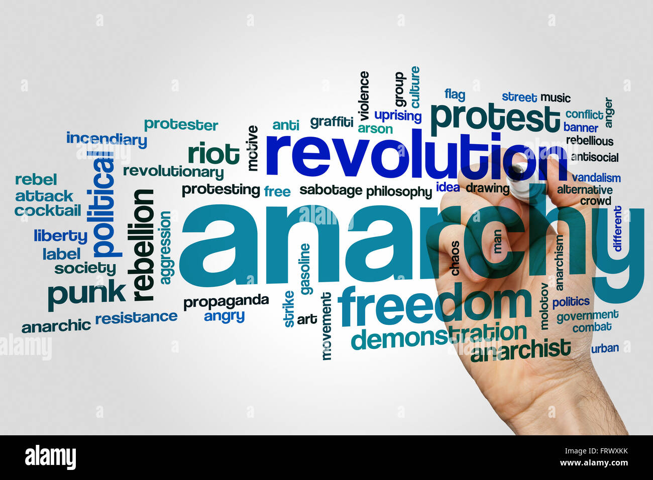 Anarchy word cloud concept Stock Photo