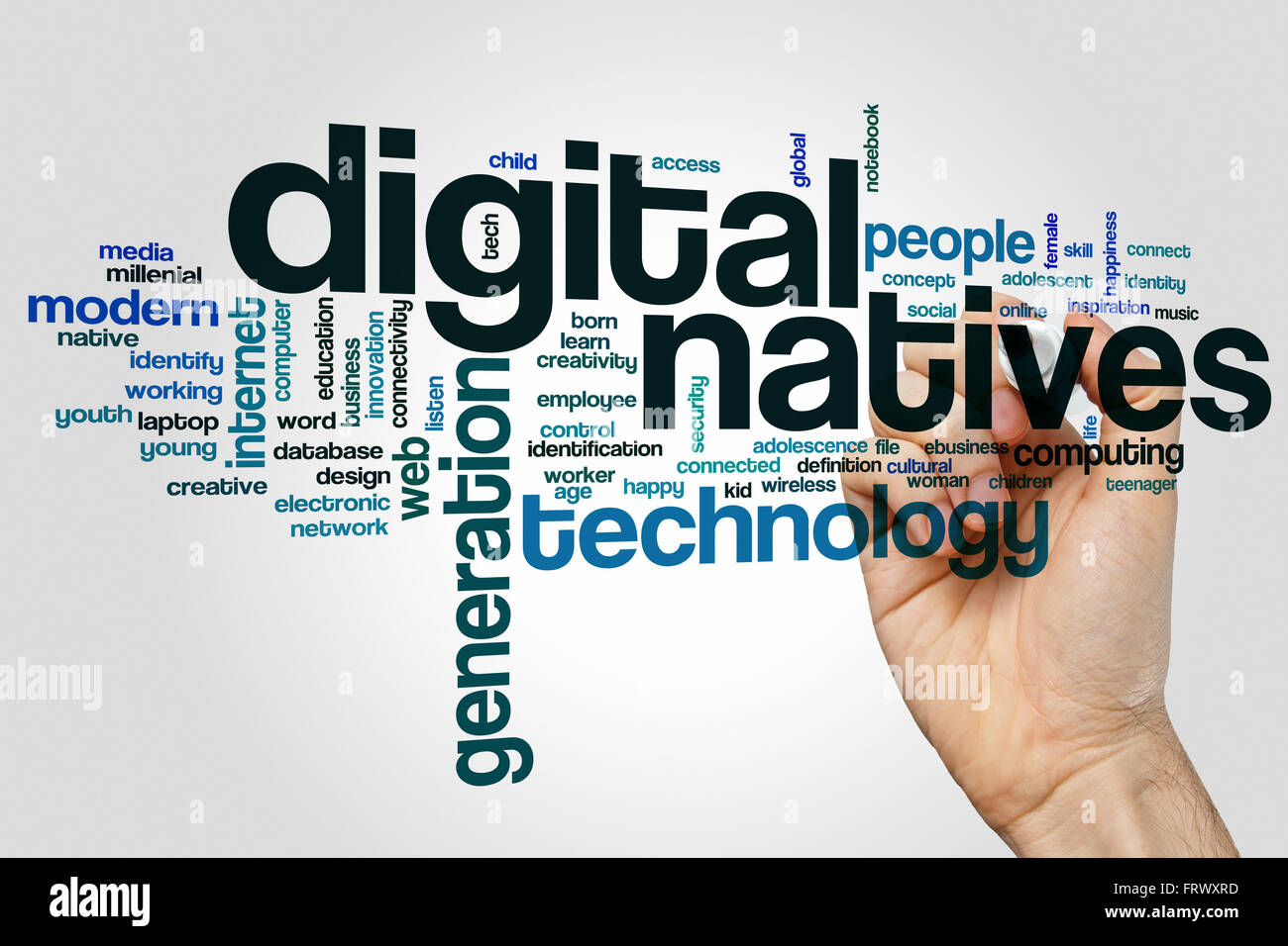 Digital natives word cloud concept Stock Photo 100758769 Alamy