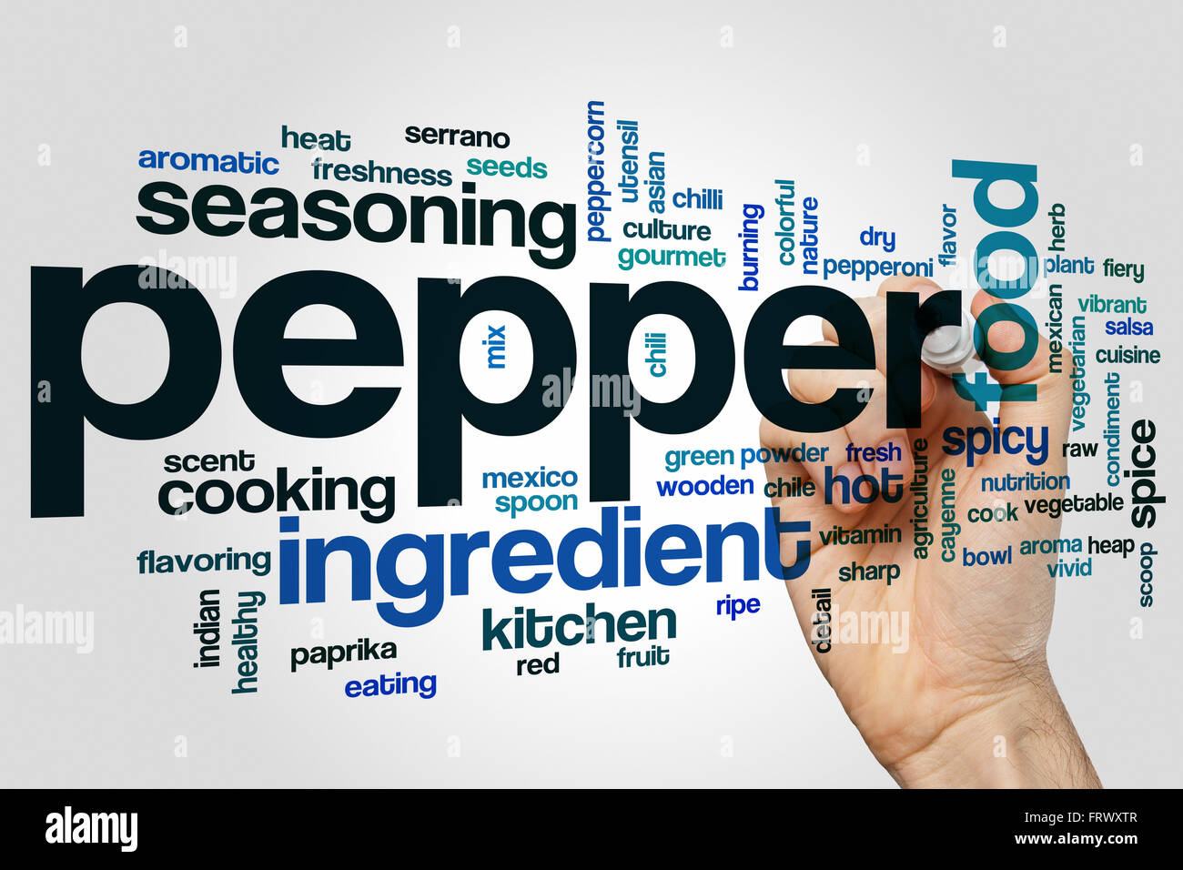 Pepper word cloud Stock Photo Alamy