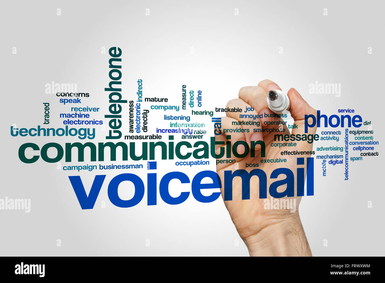 Voicemail word cloud Stock Photo Alamy