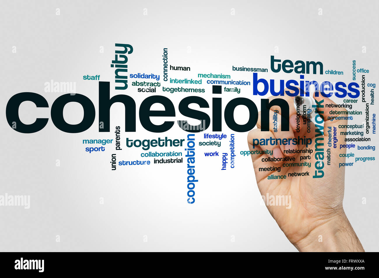 Cohesion concept word cloud background Stock Photo