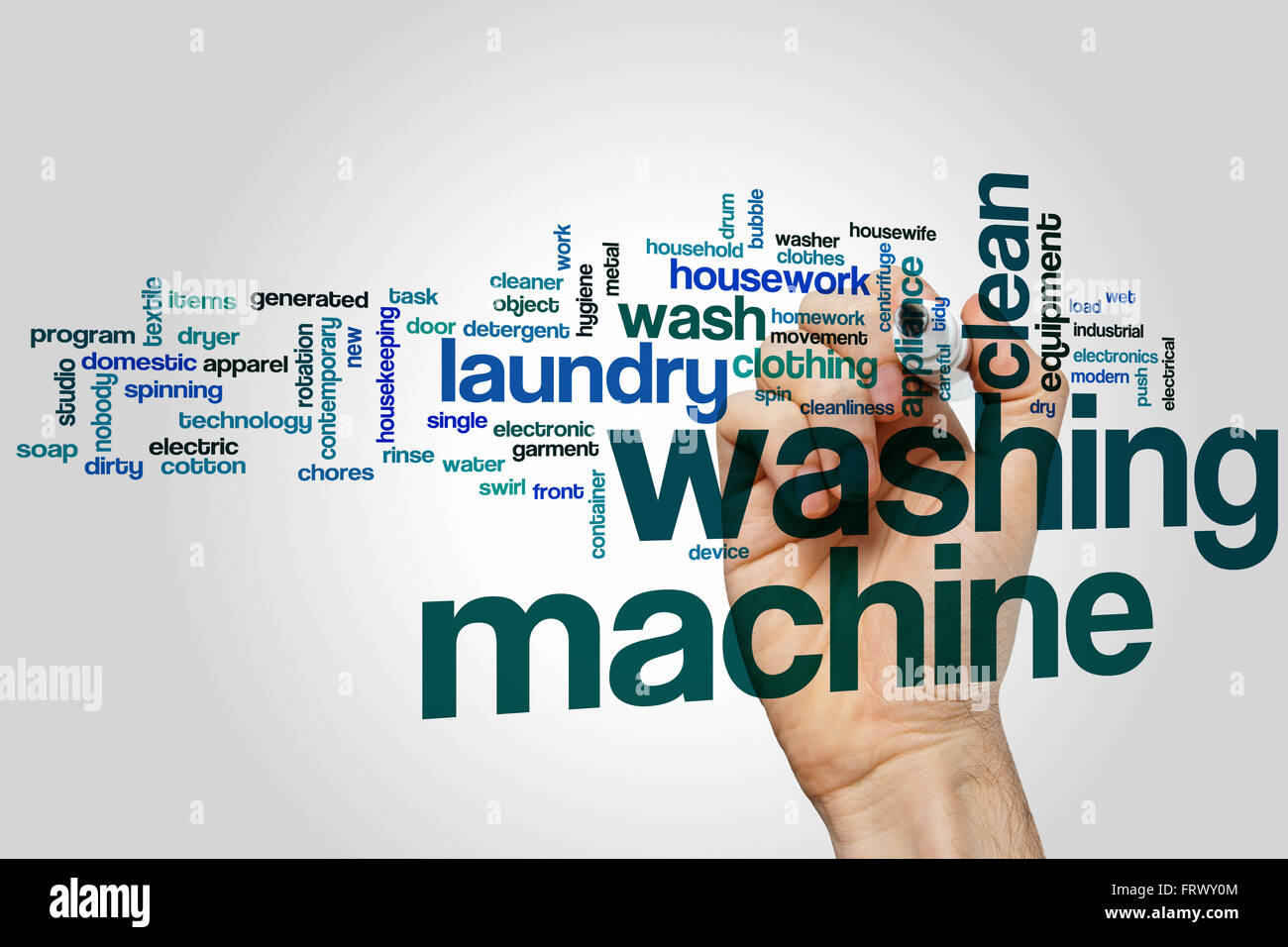 washing-machine-word-cloud-concept-with-clean-laundry-related-tags-stock-photo-alamy