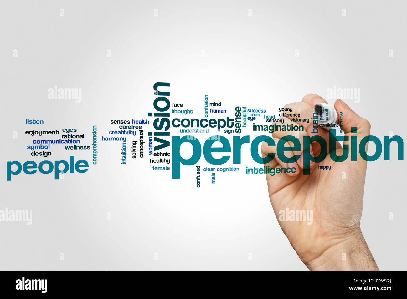 Perception word cloud concept Stock Photo