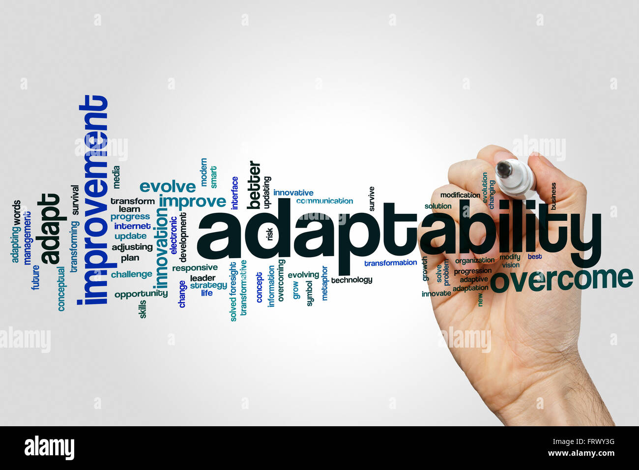 Adaptability word cloud concept Stock Photo