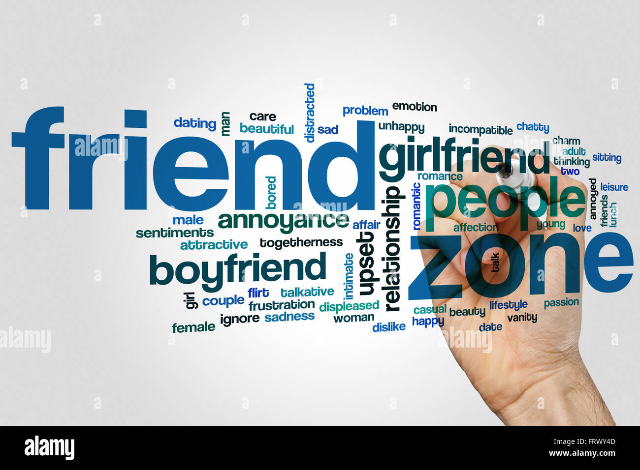 Friend zone concept word cloud background Stock Photo Alamy