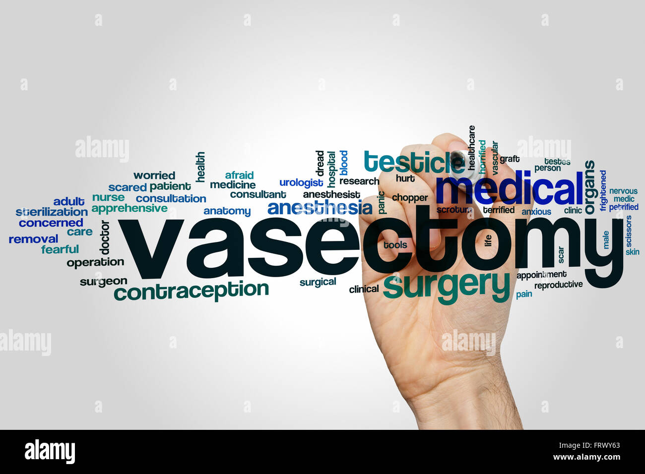 Vasectomy word cloud concept Stock Photo Alamy