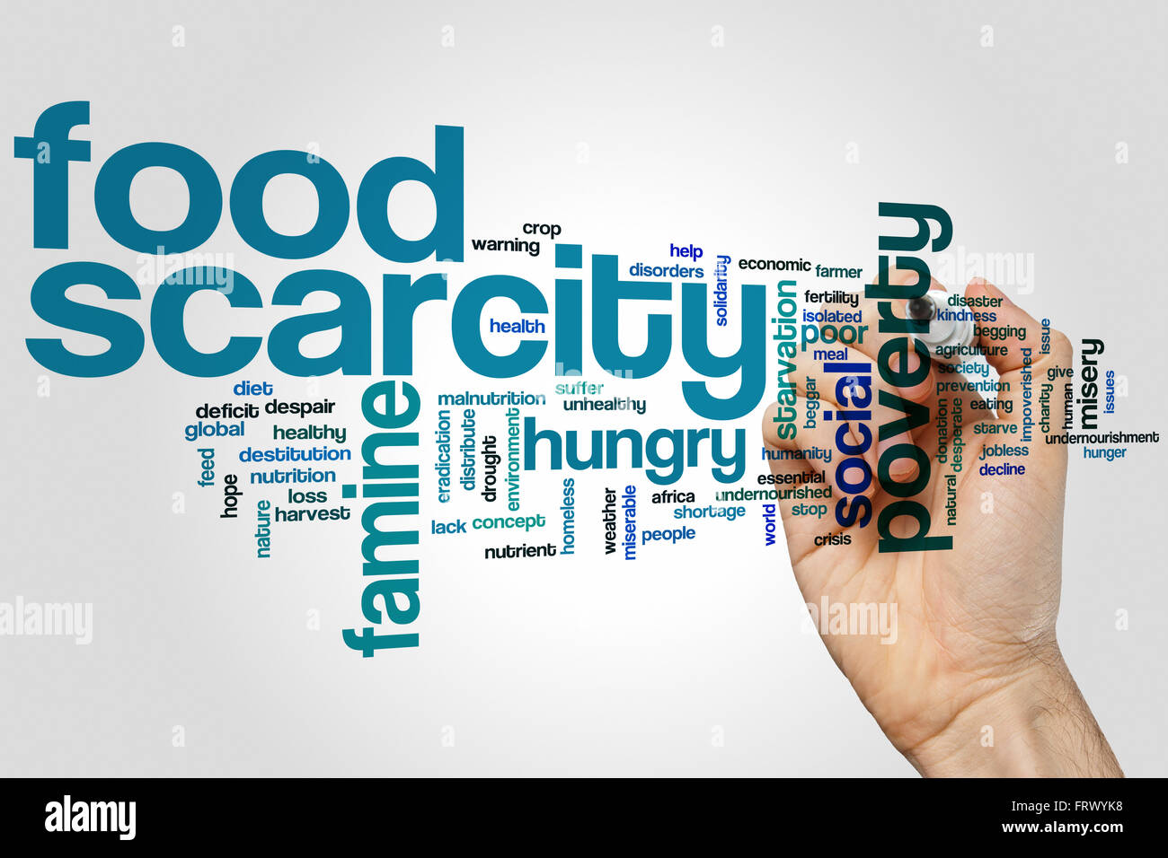 Food scarcity concept word cloud background Stock Photo Alamy