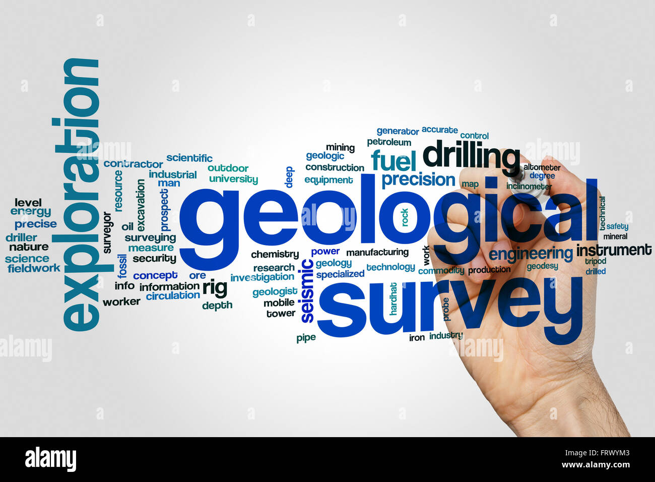 Geological survey word cloud concept Stock Photo