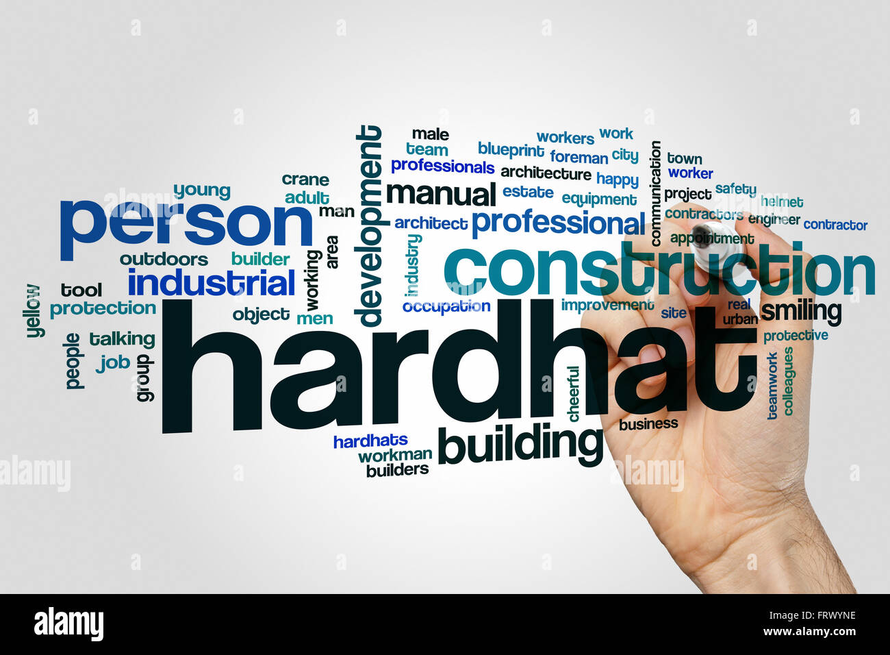 Hardhat word cloud Stock Photo Alamy