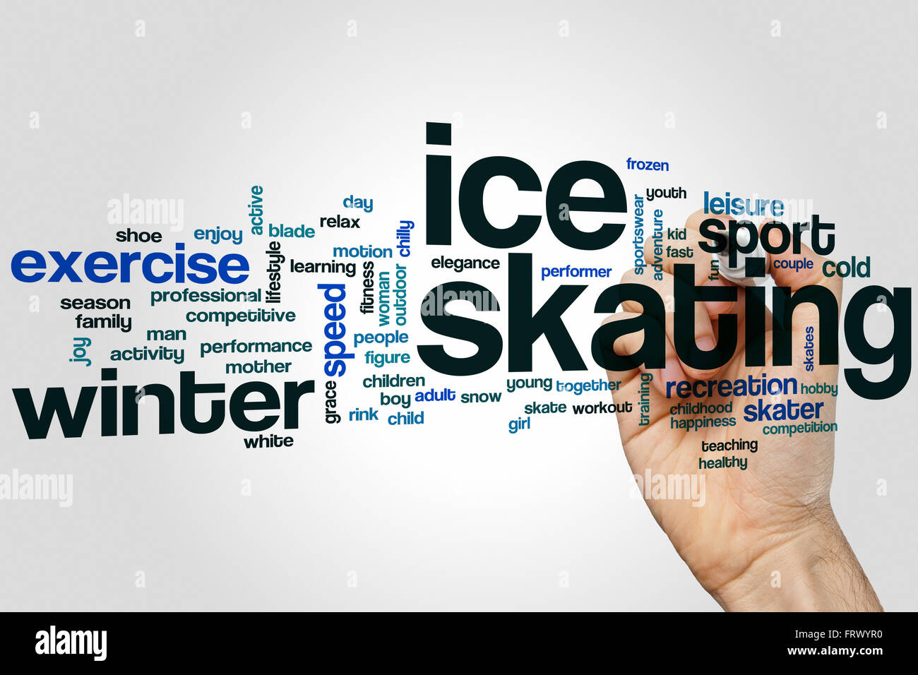 Ice skating word cloud concept Stock Photo Alamy