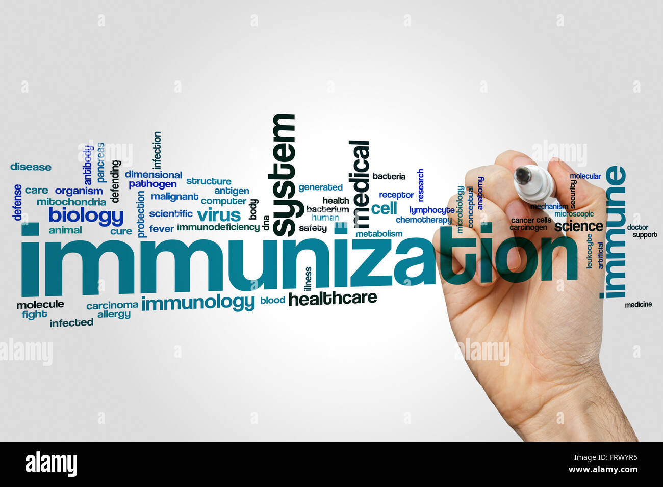 Immunization word cloud concept Stock Photo