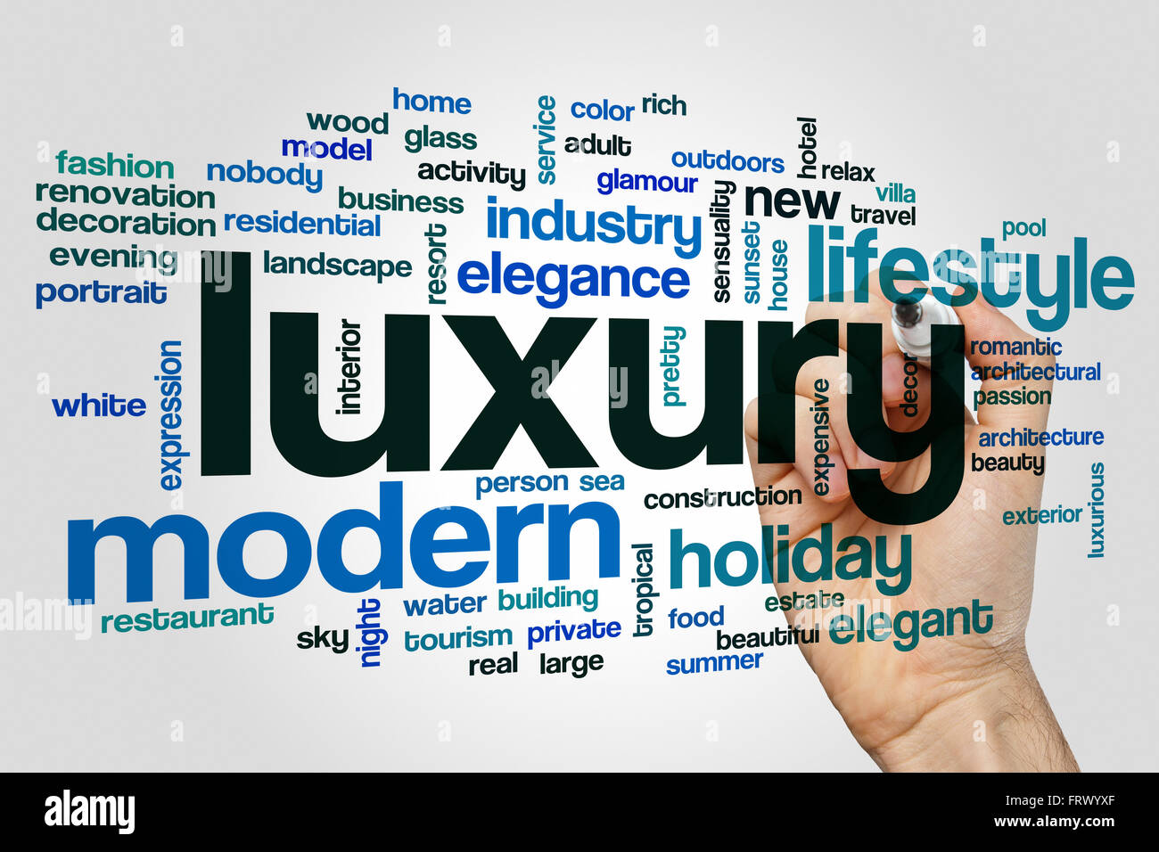 Luxury word cloud Stock Photo - Alamy