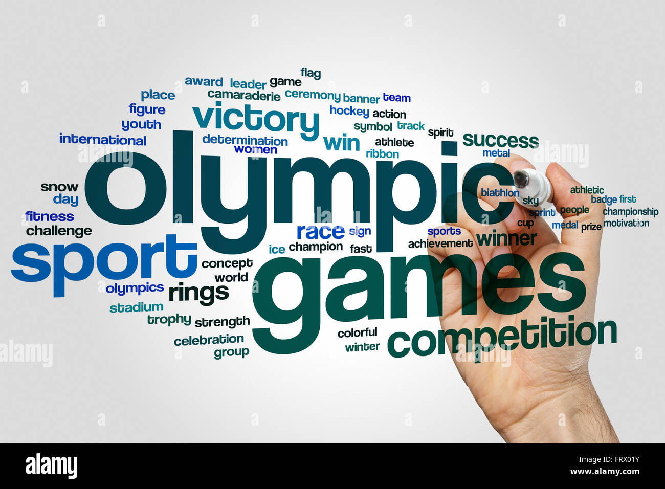 Olympic games word cloud concept Stock Photo Alamy