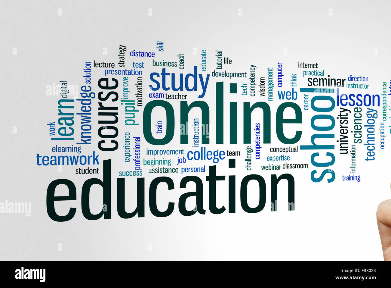 Online Education Concept Word Cloud Background Stock Photo Alamy
