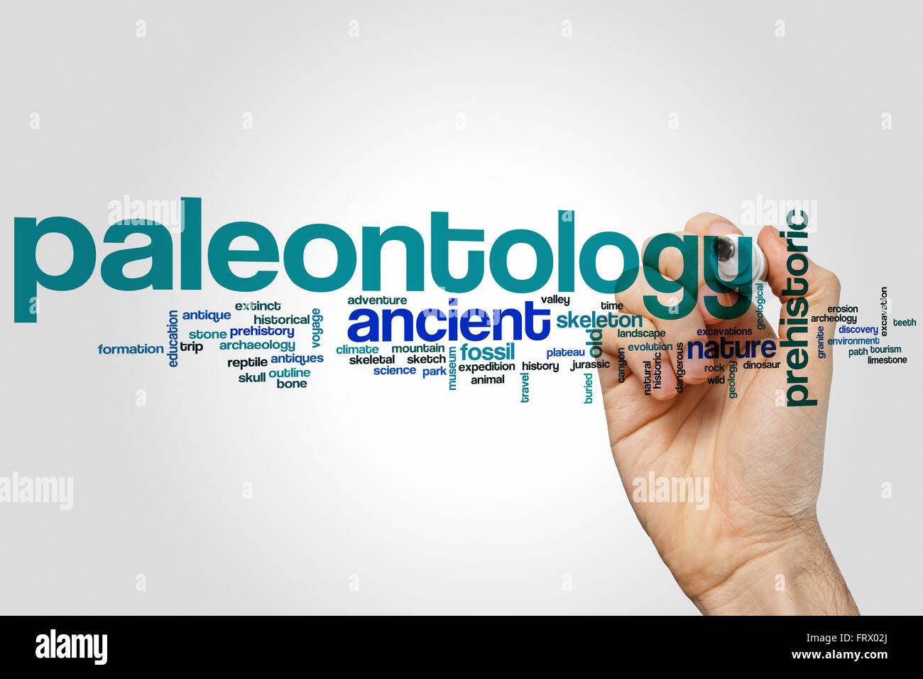 Paleontology concept word cloud background Stock Photo