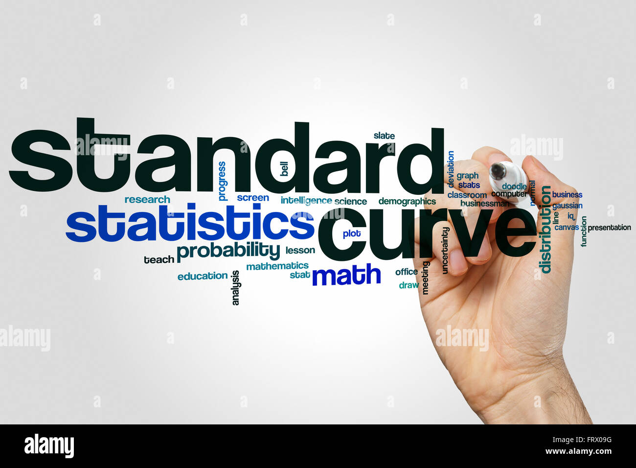Standard curve word cloud concept Stock Photo