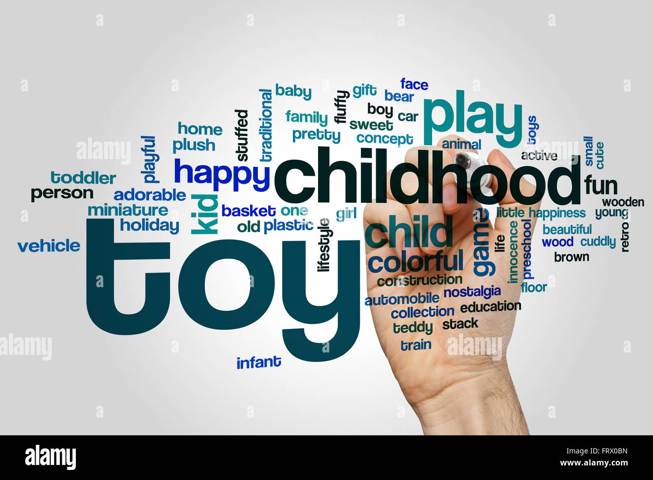 Toy word cloud Stock Photo Alamy