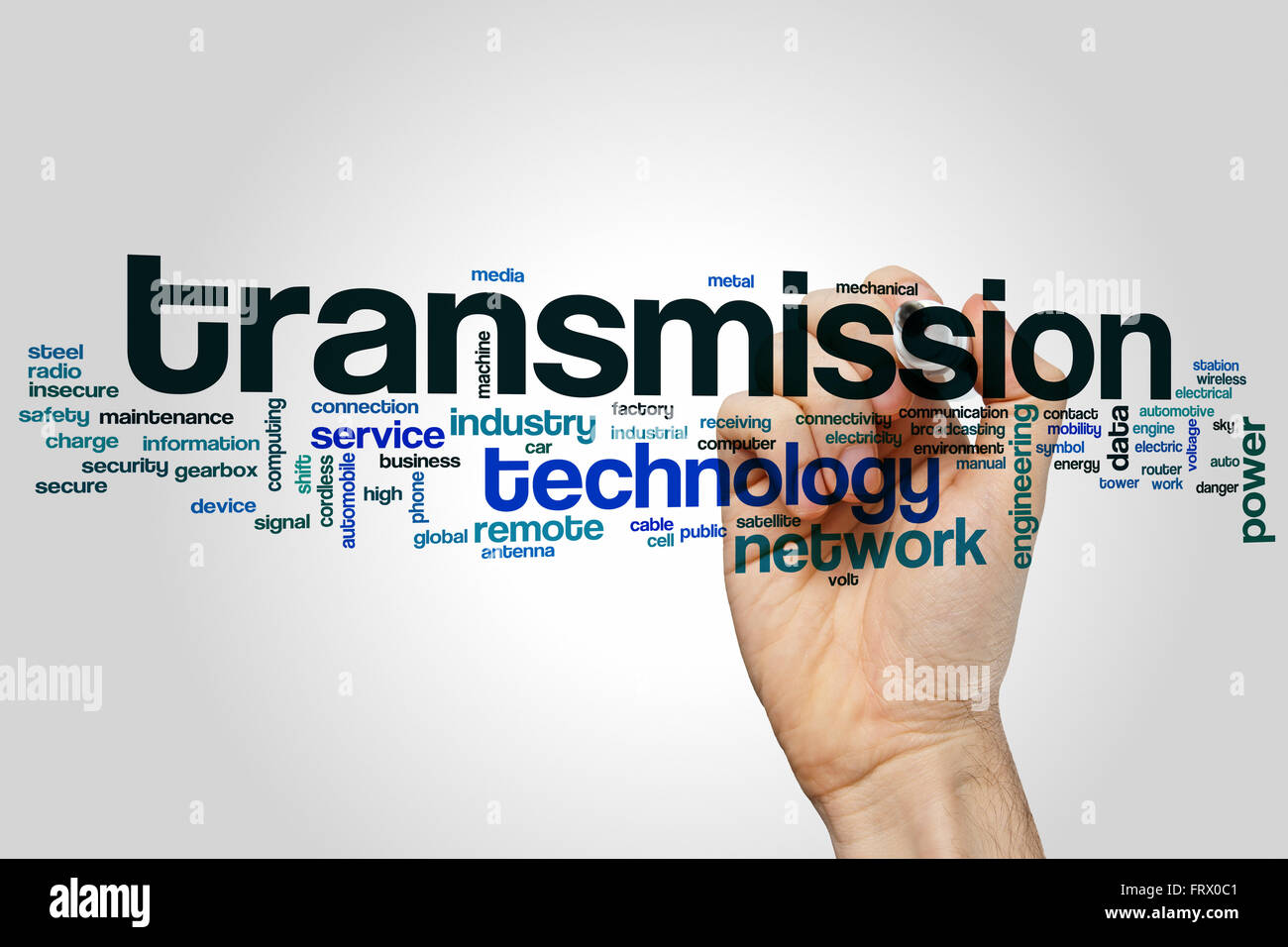 Transmission word cloud concept Stock Photo Alamy