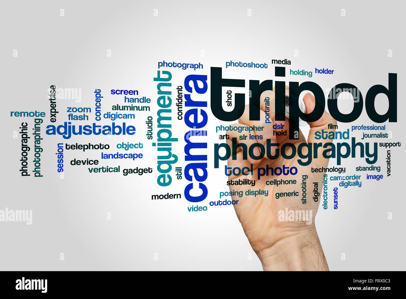Tripod word cloud Stock Photo Alamy