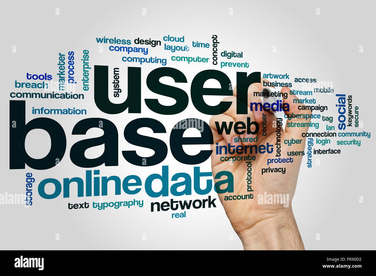 User base word cloud Stock Photo Alamy