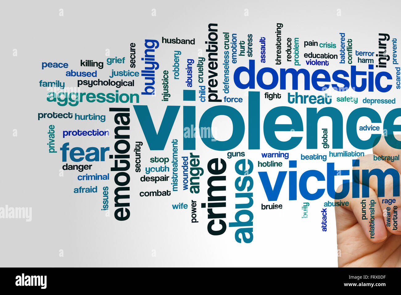 Violence concept word cloud background Stock Photo Alamy