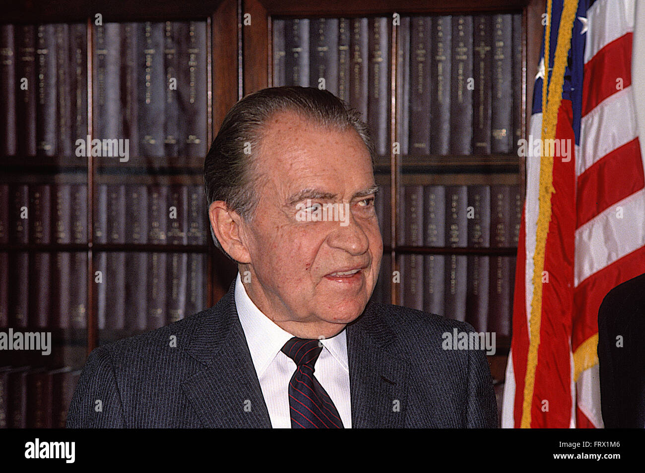 Washington DC. USA 1990 Former President Richard Milhous Nixon
