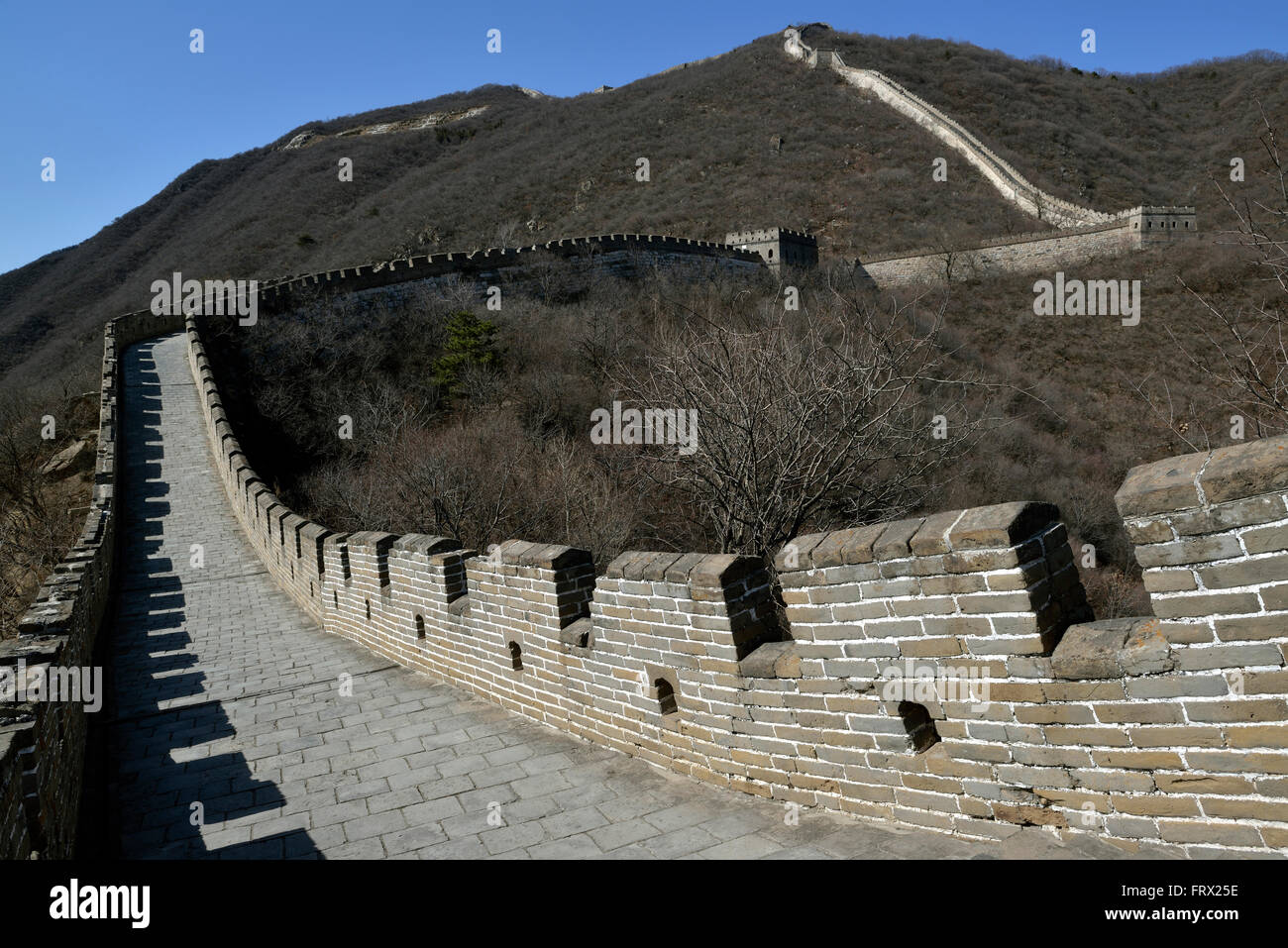 Mutianyu section of China's Great Wall in Beijing, China. Stock Photo