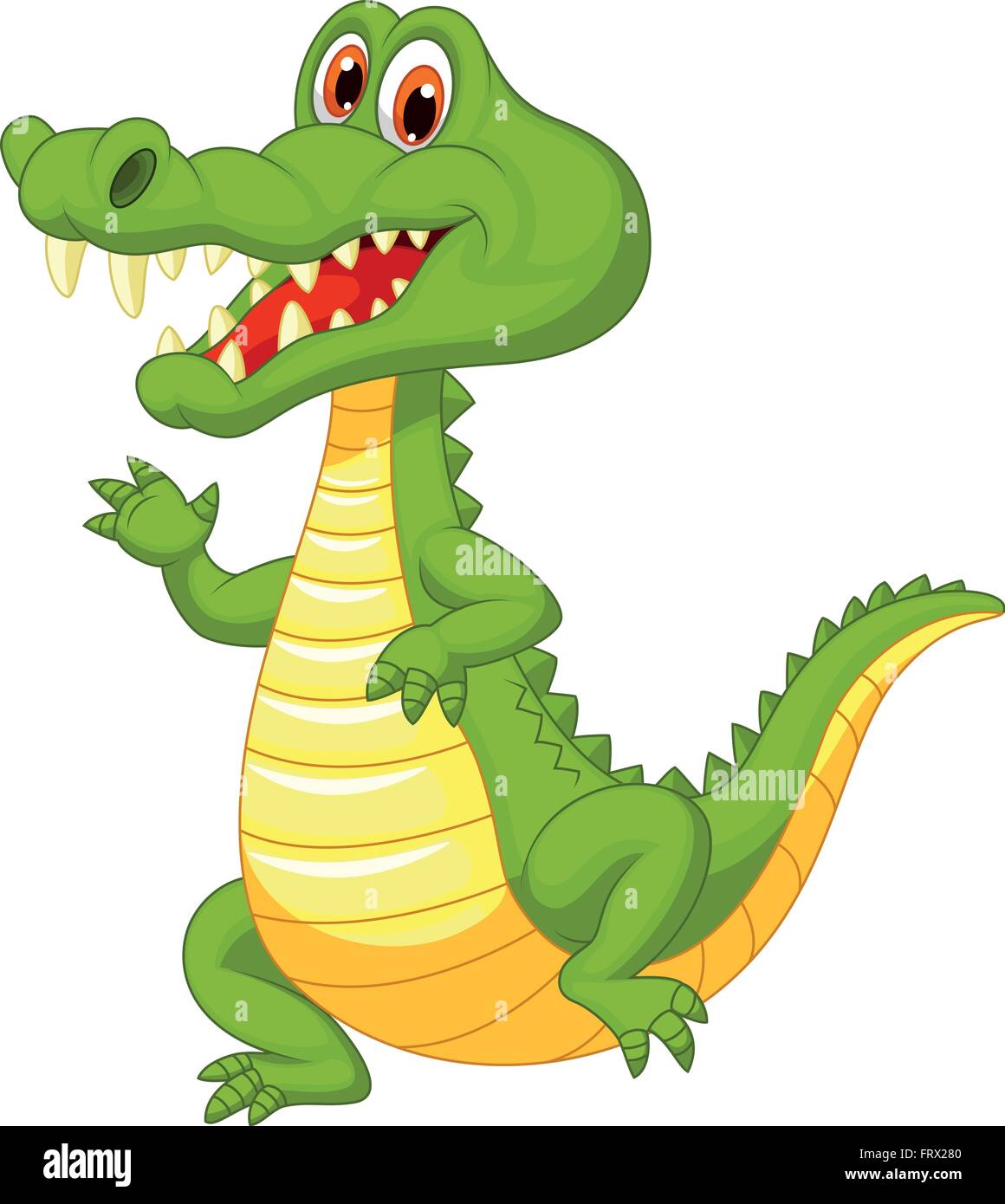 Cute crocodile cartoon Stock Vector