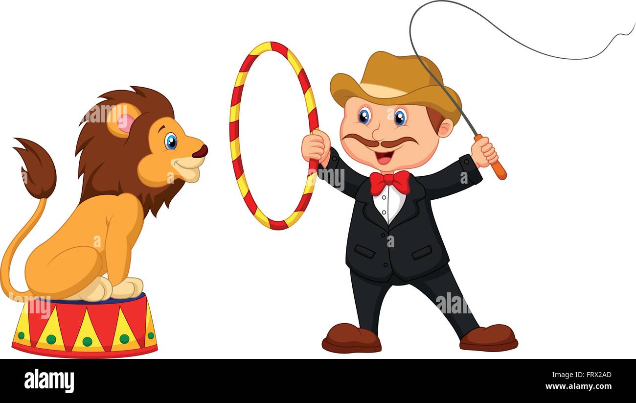 Lion Tamer with lion Stock Vector Image & Art - Alamy