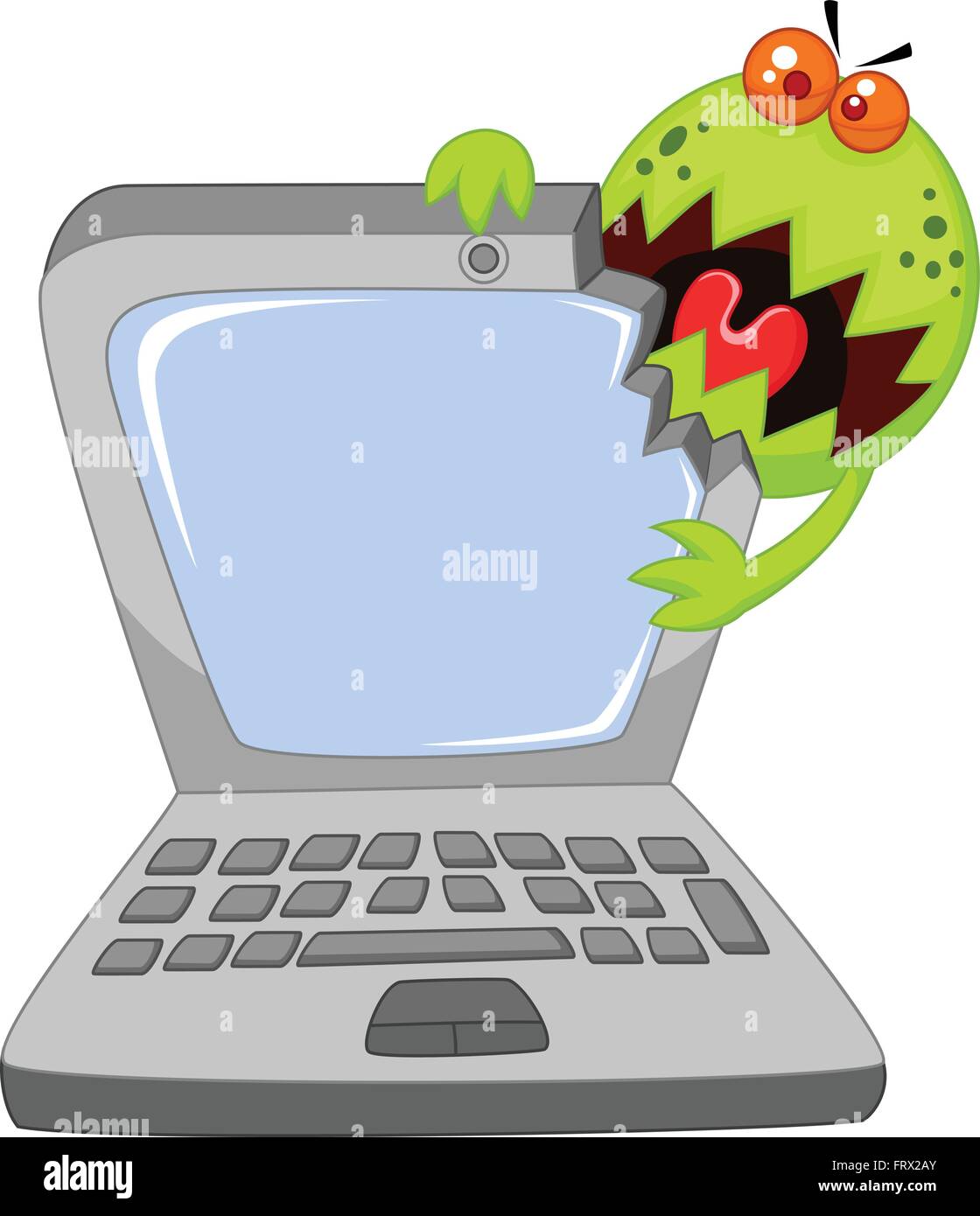 virus on laptop Stock Vector Image & Art - Alamy
